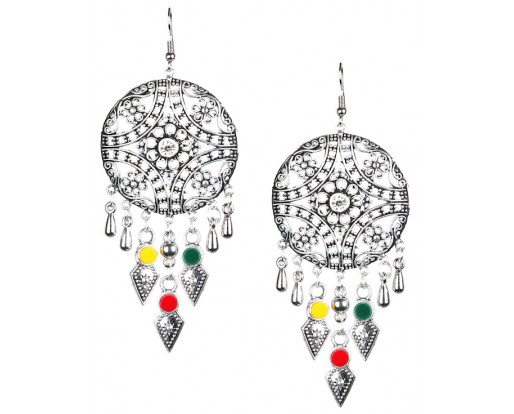 Silver Oxidized Earrings Jhumka Jhumki Bali Imitation Indian Bollywood Ethnic Wedding Jewelry H19